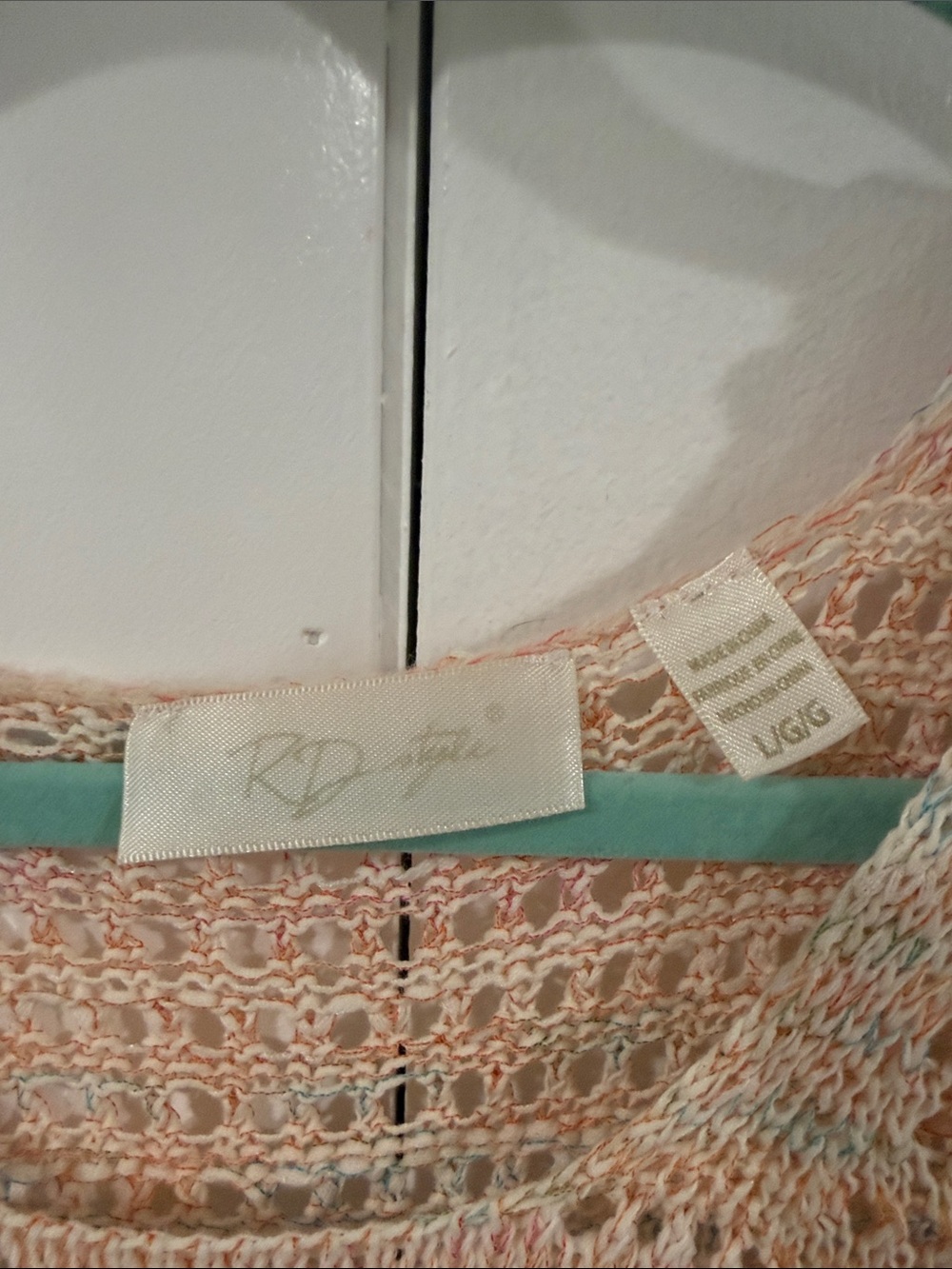 Crochet Knit Tank Top in Pastel Multi - Picture 2 of 3